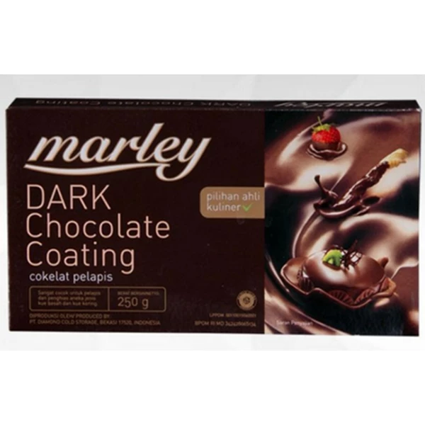 Marley chocolate coating dark 250gr x 6 pcs/ctn (10000785)