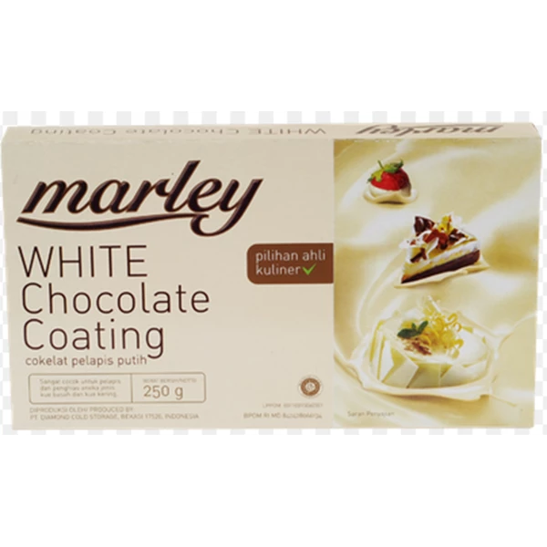 Marley chocolate coating white 250gr x 6 pcs/ctn (10000787)