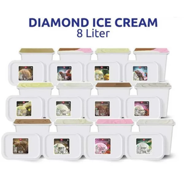 Diamond ice cream ogura flavor 8 liter x 1 pcs (10000053)