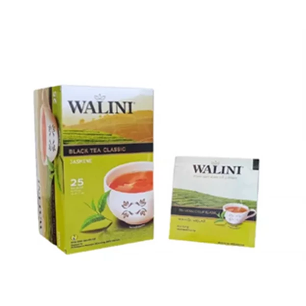 Walini classic scented black teabag envelope (@25 sachets) per carton of 48 boxes (1605605)