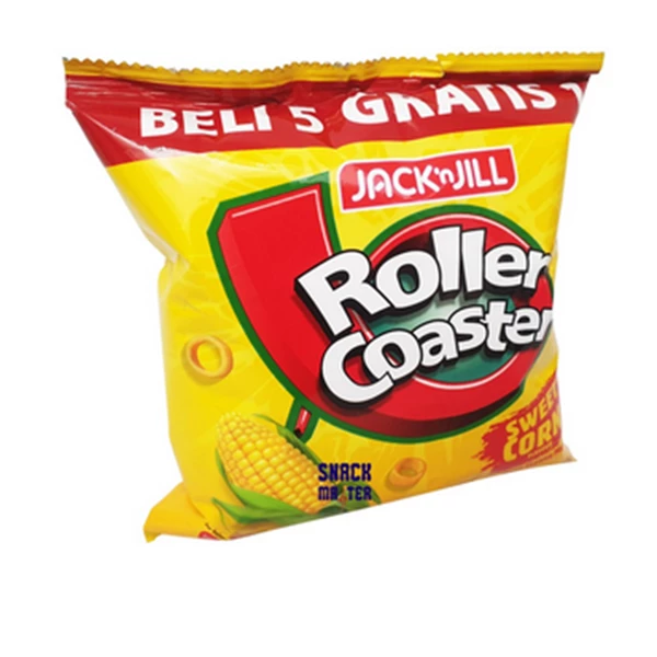 Roller coaster snack corn 22gr (@10 pcs) per carton of 4 pieces (6284901)