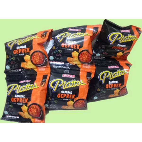 Piattos snack potato geprek 20gr promo (@contains 10 pcs) per carton of 4 renceng (6237103)