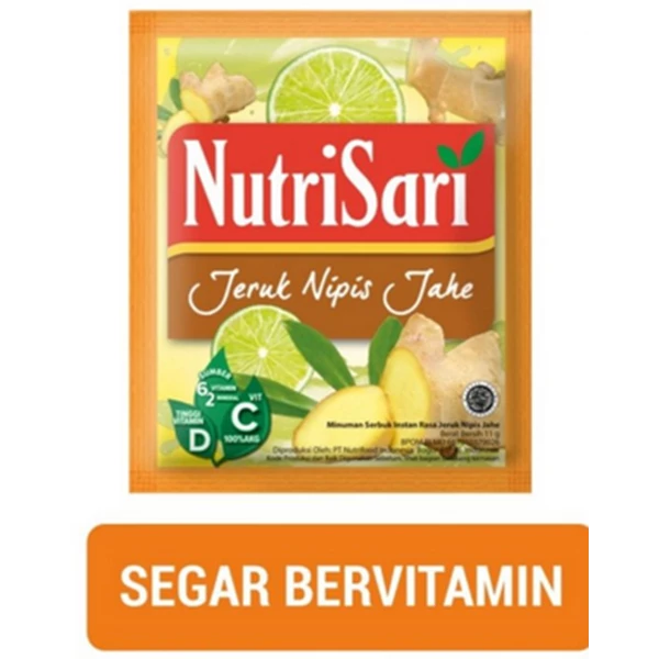 Nutrisari lime ginger 11gr pls (@ contents 40 pcs) per carton of 4 packspack bar code 40010098