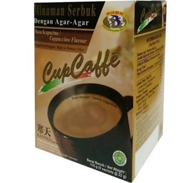 Cup caffe agar instan 4 in 1 cappucino 110gr (per box isi 5 pcs) per karton isi 24 box (3110310)