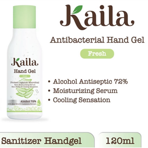 Kaila hand gel fresh 120ml per dus isi 24 pcs (8992771500662)