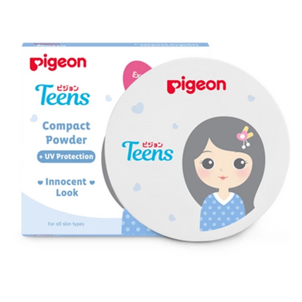 Pigeon teens compact powder + uv sand 14gr per karton isi 24 pcs (8992771008977)
