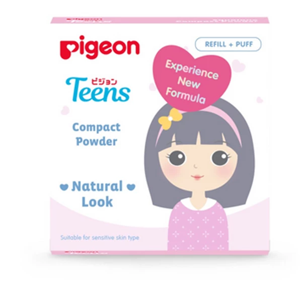 Pigeon teens refill compact powder natural 14gr per carton of 24 pcs (8992771008557)