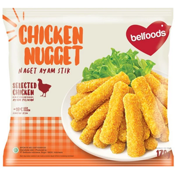 Belfoods chicken nugget stick 170gr per box of 24 pcs (FG2272013009)