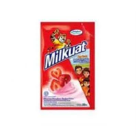 Milkuat strawberry pet 180 ml perkarton isi 24 pcs 