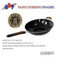 34 CM Enamel Coating Non-stick Frying Pan GSF 1034 P per pcs