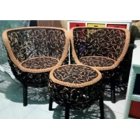 Rattan chair pattern 12 per set
