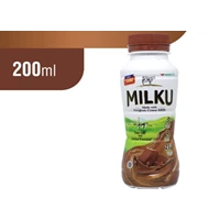 MILKU RTD Milk Coklat Premium 200 ml per karto isi 12 botol bar code 20272