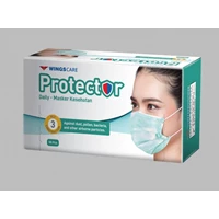 PROTECTOR MASKER Surgical Mask 3 Ply - sachet per karton isi 48 pcs bar code (WCPMS)