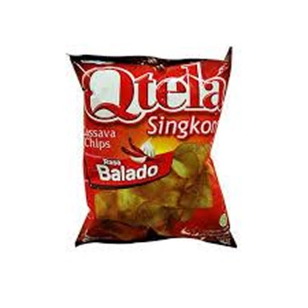 Qtela cassava chips balado flavor 60gr x 30 pcs/ctn