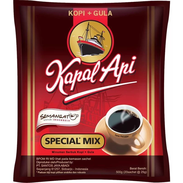 Kapal api special mix 25 gram (isi 20 sachet/bag)