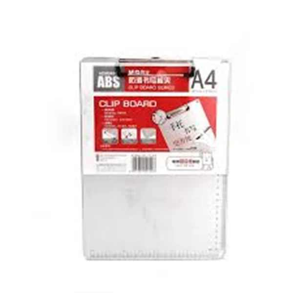 A4 Anti-slip Clear Clip Board ABS material/Board Clip with 28CM/8Inches Scales