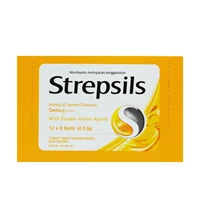 Strepsils soothing honey & lemon flavours permen pelega tenggorokan 8s x 12 x 48 pcs / karton (95506319)