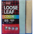 Big boss loose leaf 100 B5 colour yellow 25 pack x 100 pcs per karton 1