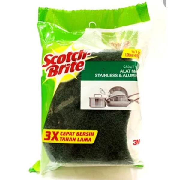 3M scotch brite coir heavy duty scourer sponge 2 pads ID-30P2 (36 pcs) (8992806153009)